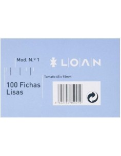 PAQ 100 FICHAS LISAS Nº1 65X95CM LOAN